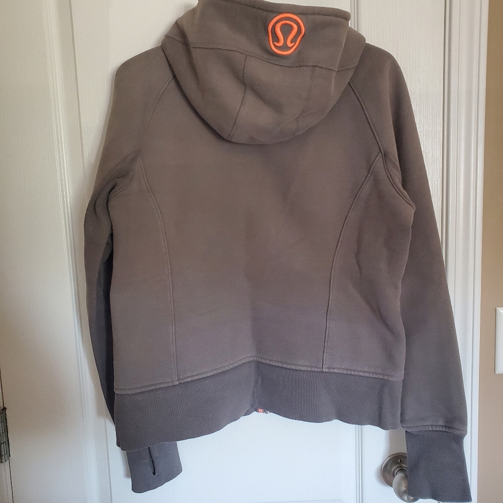Lululemon - Women’s Hooded Zip Jacket - Taupe Sz Lg - Picture 5 of 8